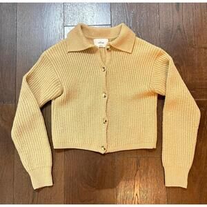 Wilfred 100% Merino Wool Cardigan Women's Size Small Cropped Button Up w/ Collar